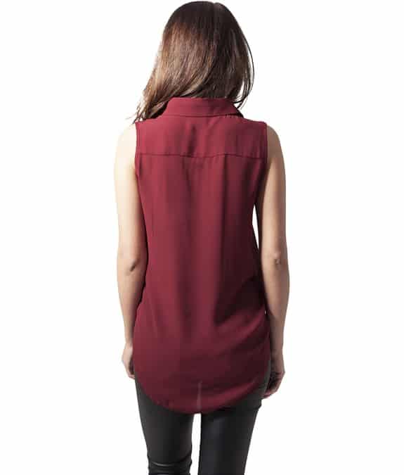 Ladies HiLo Sleeveless Blouse burgundy 2